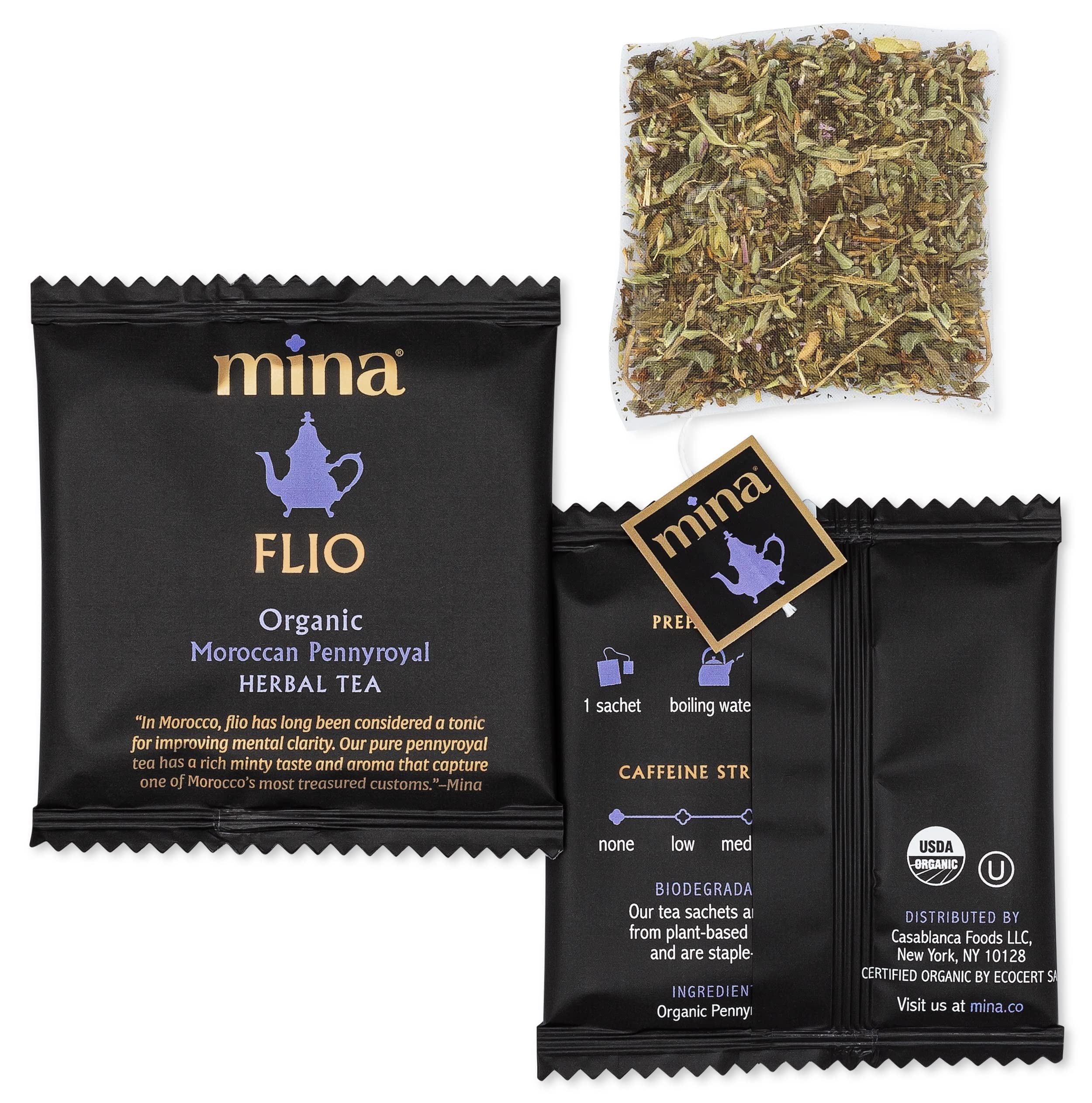 Amazon.com : Mina Flio Organic Pennyroyal Herbal Tea - 15